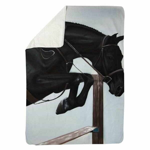 Begin Home Decor 60 x 80 in. Riding Competition-Sherpa Fleece Blanket 5545-6080-SP80